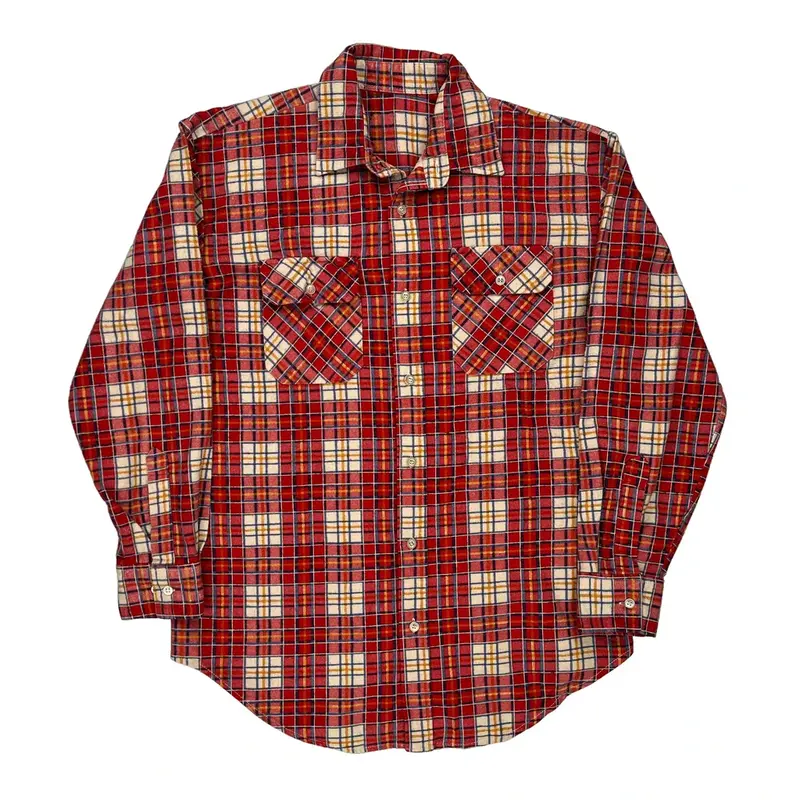 Unbranded Checked Flannel Shirt - XL Red Cotton