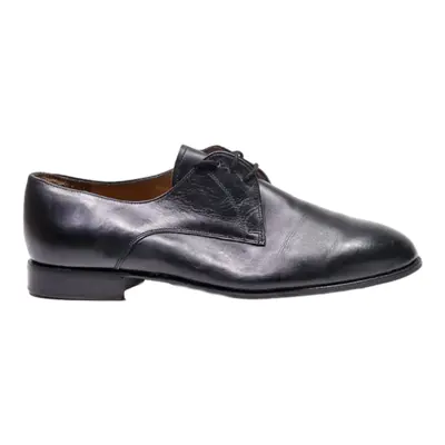 BALLY Derby Shoes Black Leather Mens UK 8