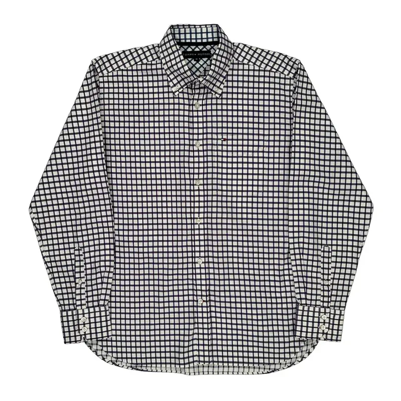 Tommy Hilfiger Checked Shirt - Medium Multicoloured Cotton