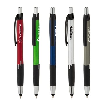 250 Custom Syracuse Plunge-Action Ballpoint Stylus Pen - Chrome ...