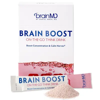 BrainMD - Brain Boost On-The-Go | Boost Concentration and Calm Nerves - 10Packets