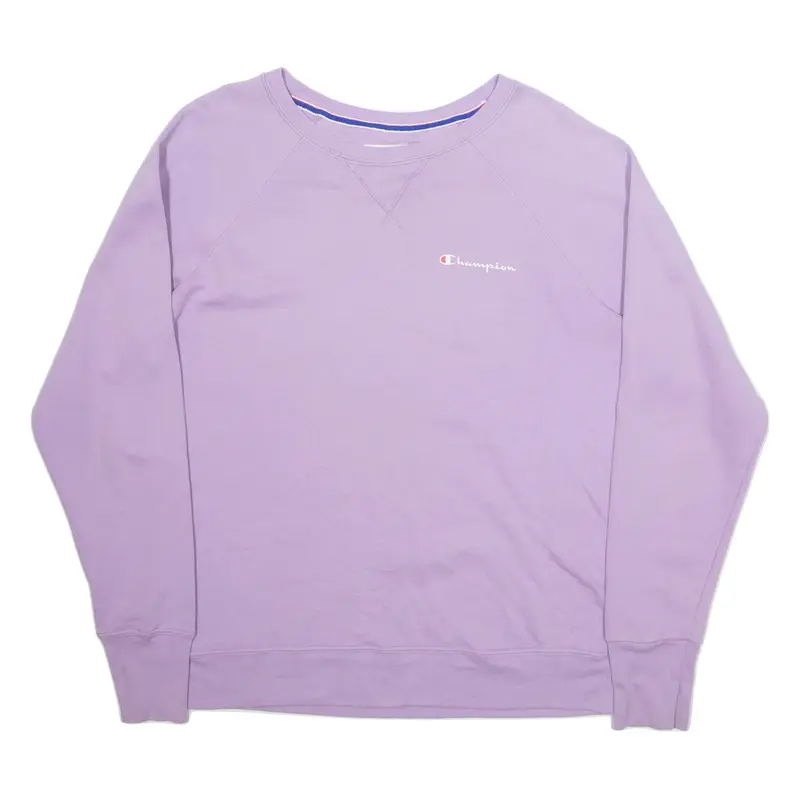 CHAMPION Womens Sweatshirt Purple L