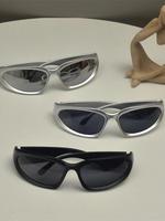 Unisex Simple Style Modern Plain Color Wrap Around Sunglasses, Trendy Casual Sporty Biking Sunglasses for Everyday Use, Moder...