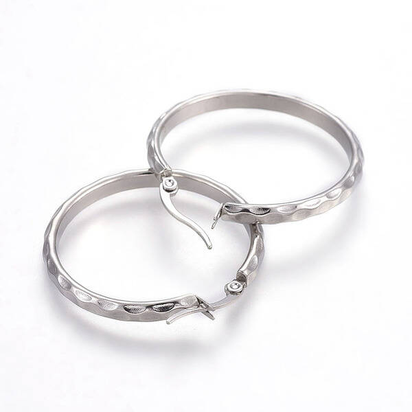 Tarnish Resistant 304 Stainless Steel Hoop Earrings