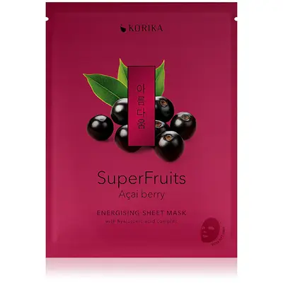 Korika Maschera In Tessuto Energizzante Superfruits Acai Berry (Maschera In Tessuto Energizzante) 25 G