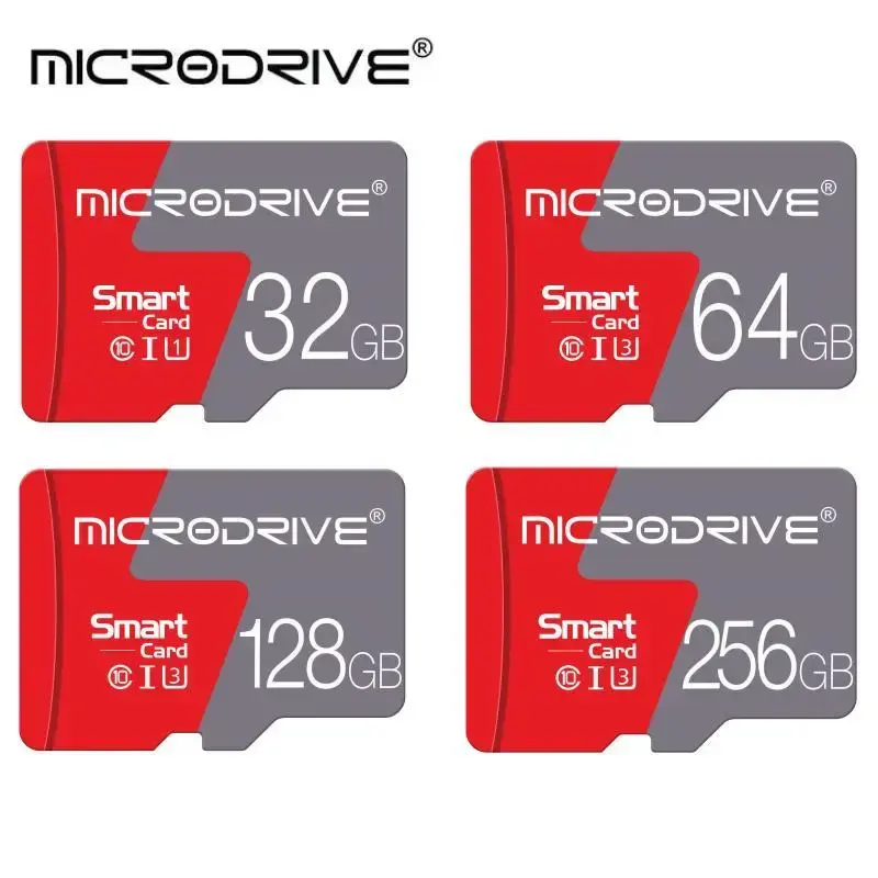 MICRODRIVE 32GB 64GB 128GB 256GB Micro SD Card, 1 Count Class 10 U3 Memory Card with SD Adapter, Camera Accessories for Smart...
