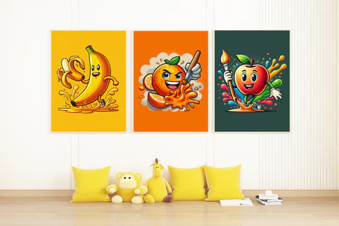 Fruit Frenzy Art Trio