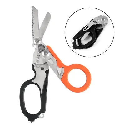 Stainless Steel Outdoor Folding Cutter, 1 Count Multifunctional Practical Cutter, Portable Outdoor Cutting Tool for Campin...