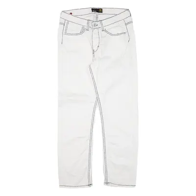 SMOG Mens Trousers White Slim Straight W32 L30