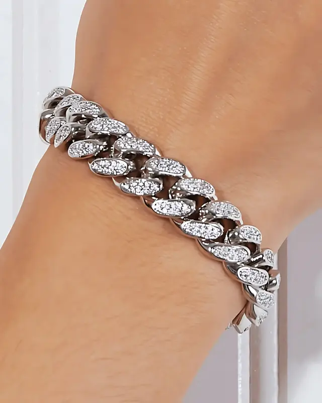 Best Trending Diamond Silver Chain Bracelet Gift on Sale for Women, Lady, Mother, Wife