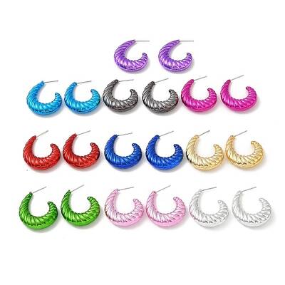 Croissant Acrylic Stud Earrings
