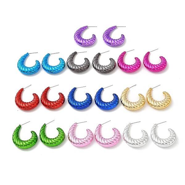 Croissant Acrylic Stud Earrings