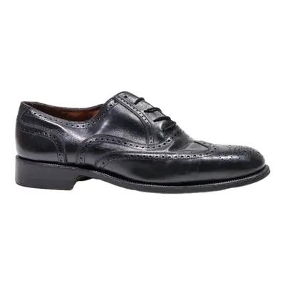 BALLY Brogue Shoes Black Leather Mens UK 8.5