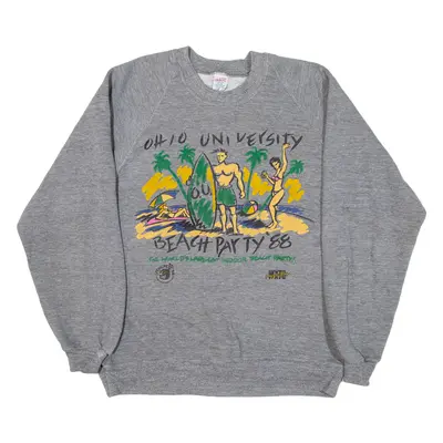 Womens Sweatshirt Grey 80s XL