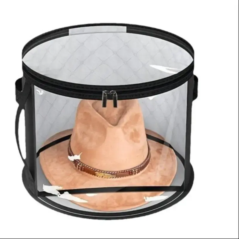 Hat Storage Bag, Foldable Dustproof Hat Storage Bag, Hat Storage Organizer for Beach Hats, Sun Hat, Round Hat, Home Closet Su...