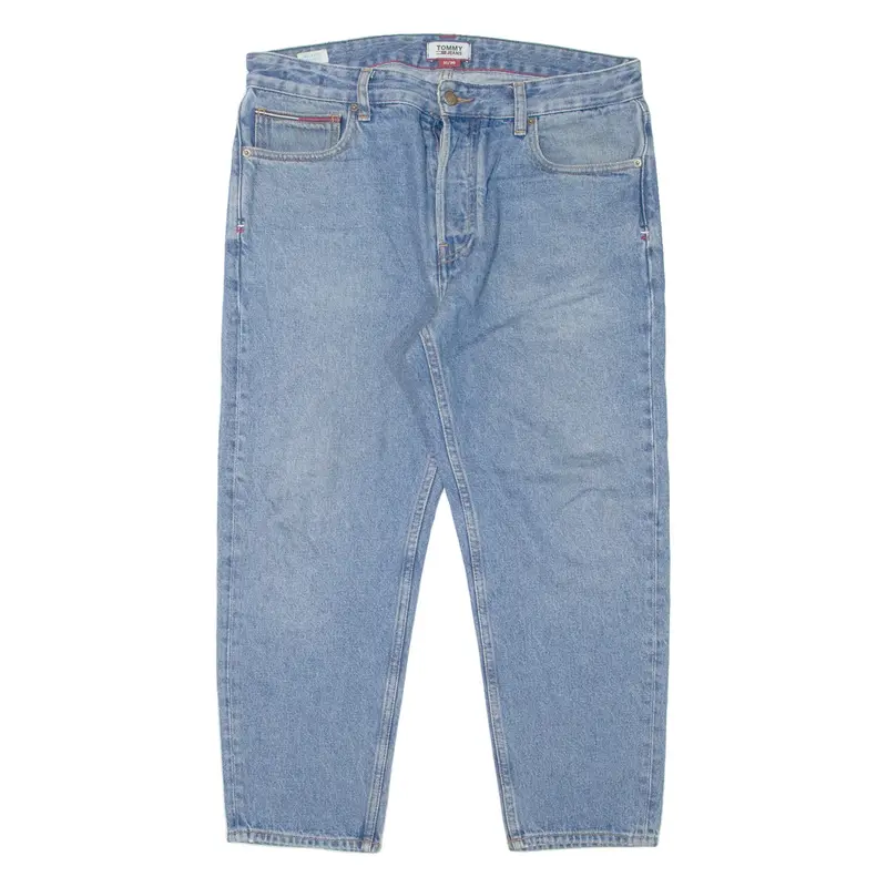 TOMMY HILFIGER Randy Cropped Mens Jeans Blue Relaxed Tapered W34 L24