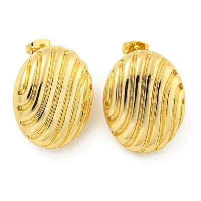 Rack Plating Brass Stud Earrings