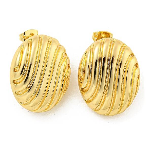 Rack Plating Brass Stud Earrings