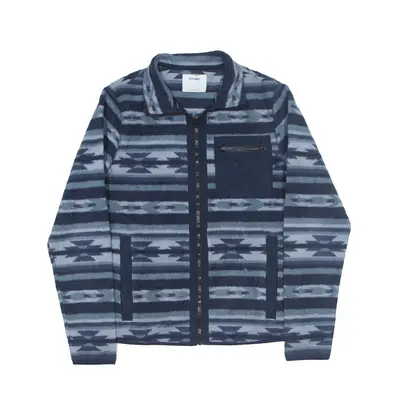 OLD NAVY Fleece Jacket Blue Fair Isle Mens S