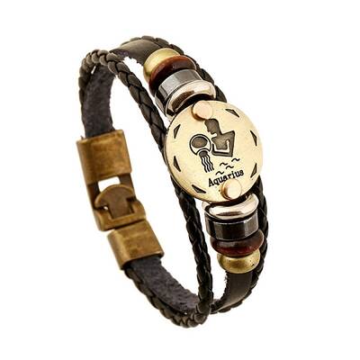 Braided Cowhide Cord Multi-Strand Bracelets