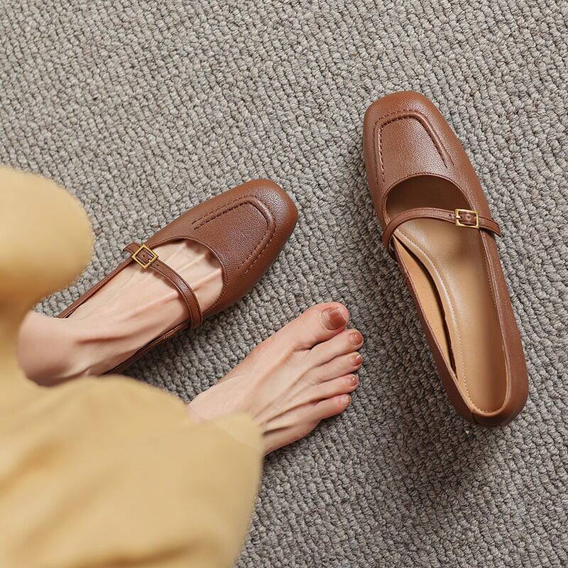 CHIKO Nubia Square Toe Block Heels Mary Jane Shoes