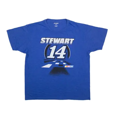 NASCAR Tony Stewart Racing T-Shirt Blue Short Sleeve Mens XL