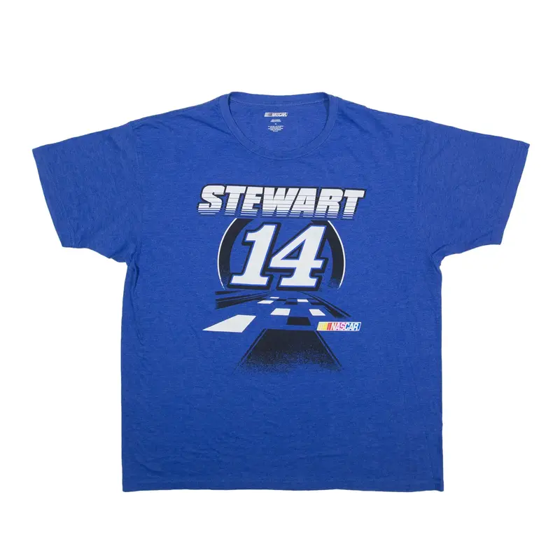 NASCAR Tony Stewart Racing T-Shirt Blue Short Sleeve Mens XL