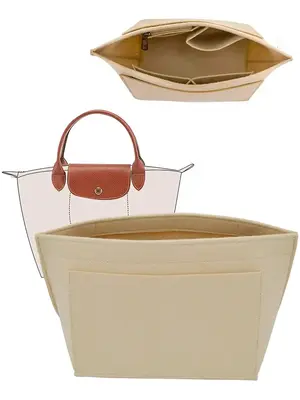 Basic Multi-pocket Bag Insert,  Solid Color Storage Bag Insert for Women & Girls, Perfect for Canvas Bag, Shoulder Bag, Backp...