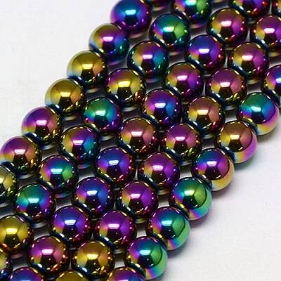 Electroplate Non-magnetic Synthetic Hematite Beads Strands