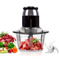 Molino Electric Food Chopper Processor 2 Speed 2L, Suitable for Kids Food, Meat, Vegetables With 4 Double Blades Electric  Bl...