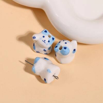 Handmade Bright Glazed Porcelain Beads