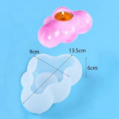 DIY Silicone Cloud Shape Tealight Candle Holder Molds