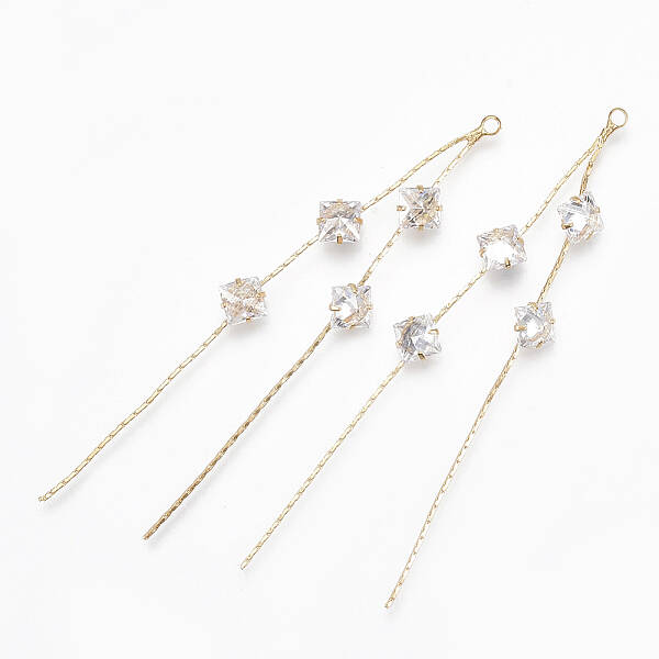 Brass Big Chain Tassel Pendants