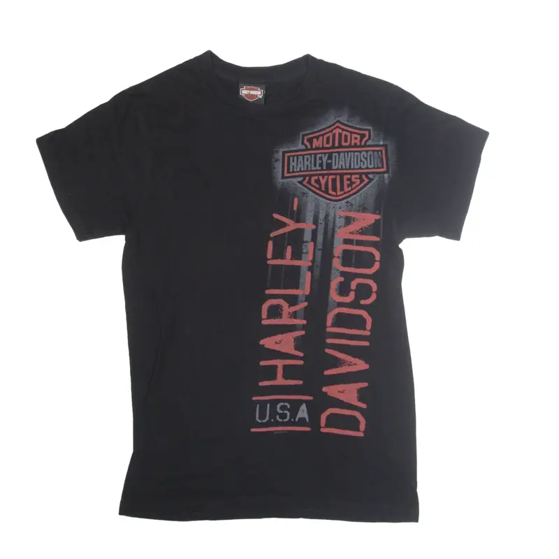 HARLEY DAVIDSON Belize Biker USA T-Shirt Black Short Sleeve Mens S