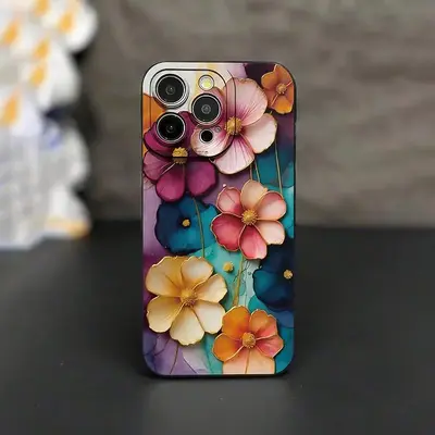 Flower Pattern Phone Case, Anti-drop Cellphone Protective Case, Total Protective Shockproof Mobile Phone Cover Compatible w...
