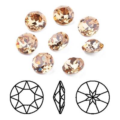 Pointed Back & Back Plated K9 Glass Rhinestone Cabochons