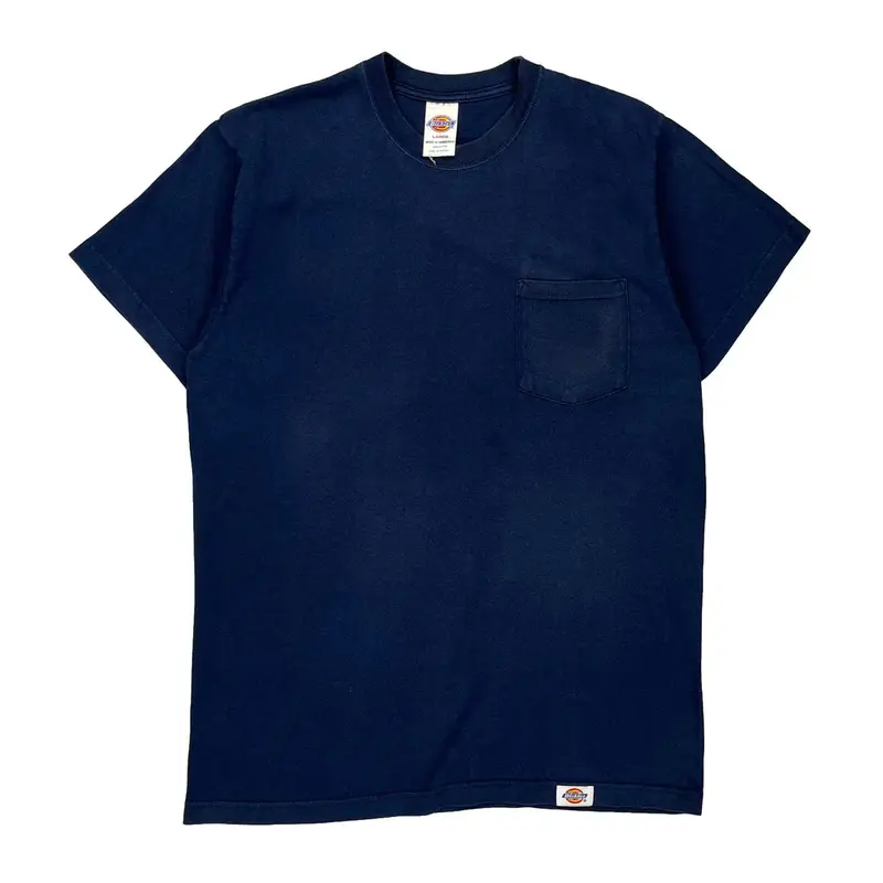 Dickies T-Shirt - Large Navy Cotton