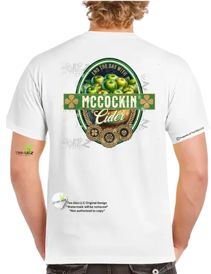 McCockin Cider Men's funny T-shirt- Crewneck humor Menswear Casual Tshirt