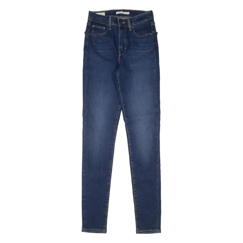 LEVI'S 721 High Rise Premium Womens Jeans Blue Slim Skinny Stone Wash W26 L32