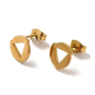 PVD Vacuum Plating 304 Stainless Steel Stud Earrings