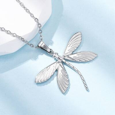 Dragonfly 304 Stainless Steel Pendant Necklaces
