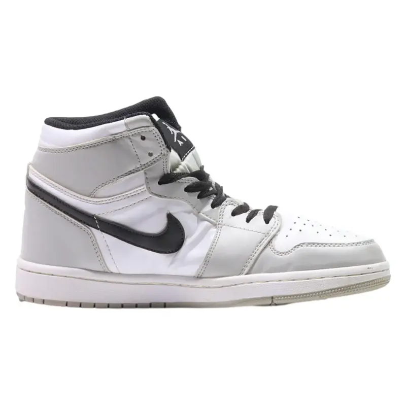 AIR JORDAN High Top Trainers White Leather Mens UK 7