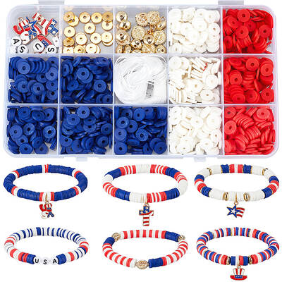 DIY Independence Day Polymer Clay Bracelet Making Kit