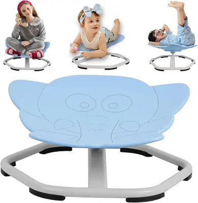 Elephant Sensory Spinning Chair For Kids,Sitting Spinning,ADHD Anxiety Tools,Kids Furniture,Rocking Chair,Non-slip Metal Base...