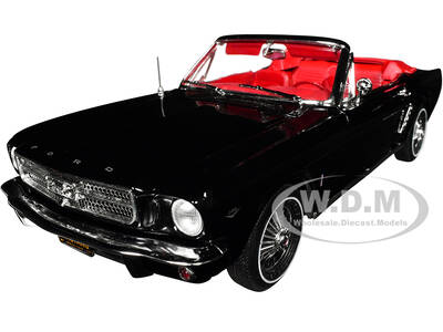 1964 1/2 Ford Mustang Convertible Raven Black with Red Interior \