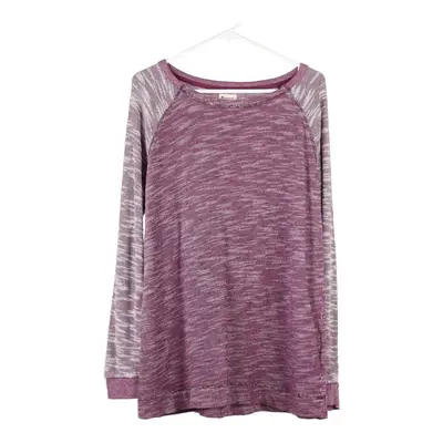 Champion Sweatshirt - Large Purple Cotton Blend