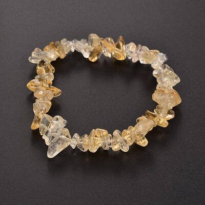 Natural Citrine(Dyed & Heated) Beaded Stretch Bracelets