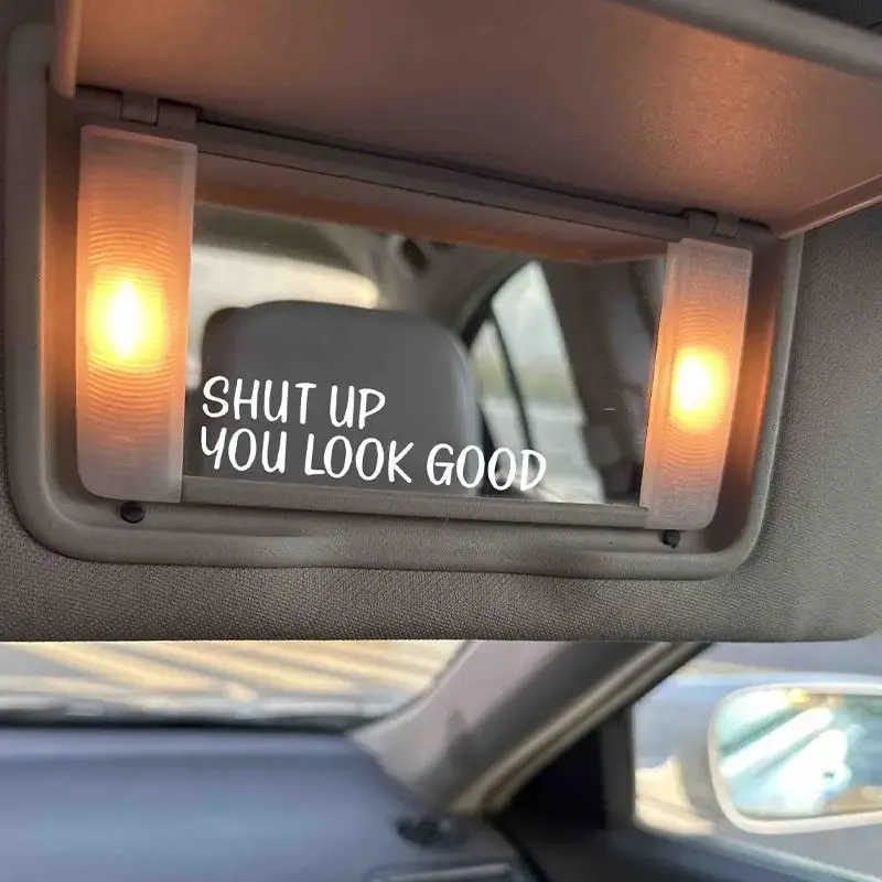 Car Sticker for Window Mirror Decor, Letter Pattern Sticker, Self-adhesive Text Car Sticker, Car Accessories