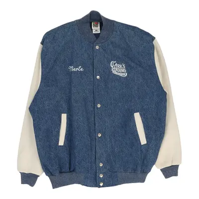 Clark's Landing Restaurant Fruit Of The Loom Varsity Jacket - XL Blue Cotton