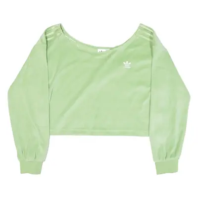 ADIDAS Cropped Womens Sweatshirt Green UK 12